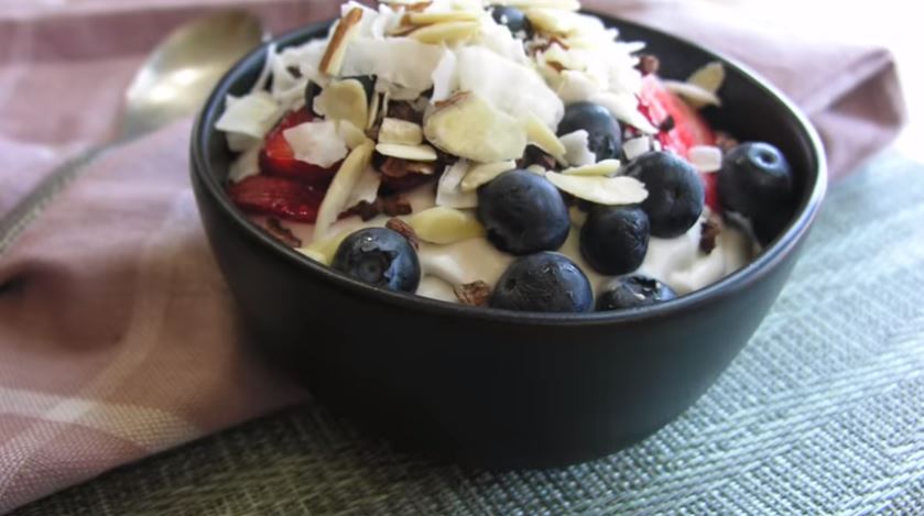 Are you a yougurt person but are trying to avoid dairy? Check out this fantastic and delicious coconut cream with berries which is both dairy and keto free!