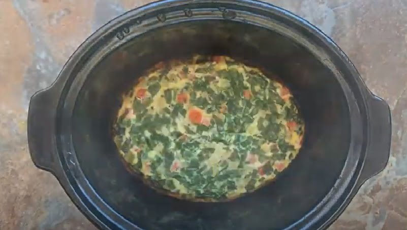 This slow cooker keto frittata with kale, red pepper and feta is a delicious, healthy way to start your day. Just let your slow cooker do all the hard work.