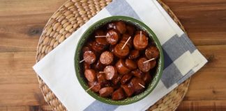 In the mood for a sweet and savory snack? Then you need to try this amazingly delicious slow cooker keto spicy kielbasa recipe.